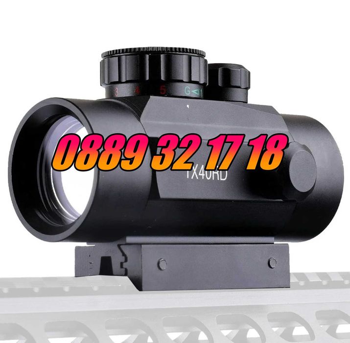 Oптически прицел бързомер Bushnell 1х40RD, червена и зелена точка