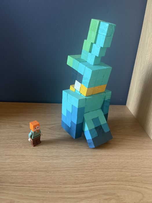 Papagal minecraft din lemn