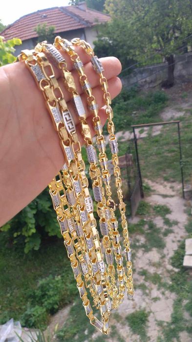 Мъжки позлатени бижута с 14карата златно покритие