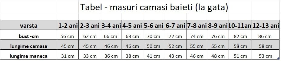 Cămașă cu motive traditionale pentru copii