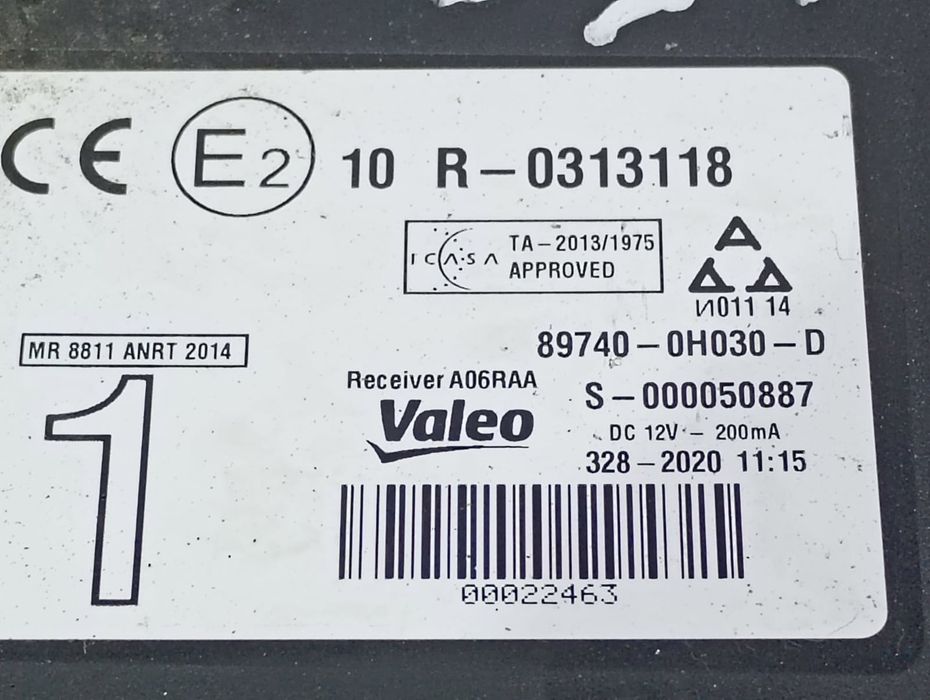 Modul confort 89740-0h030-d Toyota Aygo 2 (facelift) (2018 - 2020) 1.0 benzina 1KR-FE