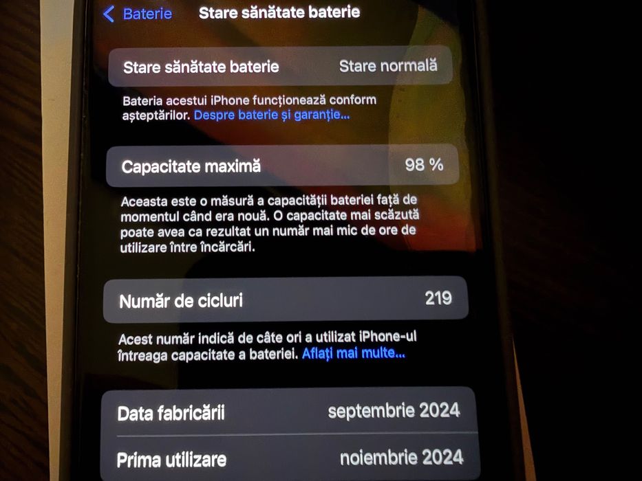 iPhone 16 Pro Natural Grey, 128 GB, Cumparat Altex!