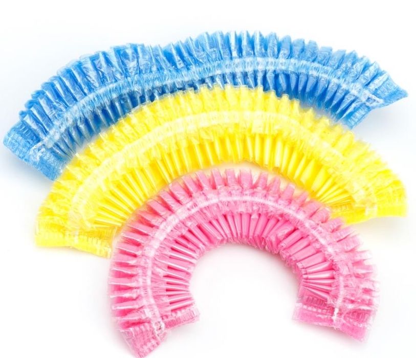 Шапка для душа. Чепчик для бассейна. Салафан клеенка шапка полиэтилен