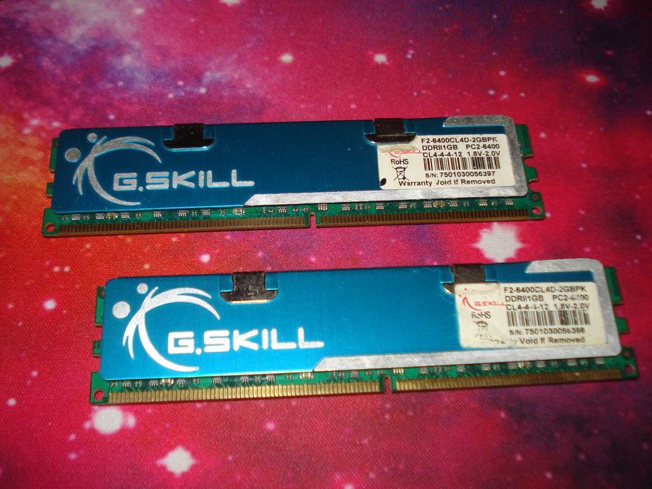 Memorie ram vintage colectie ddr2 g.skill modul 1gb pc2 6400 800 mhz