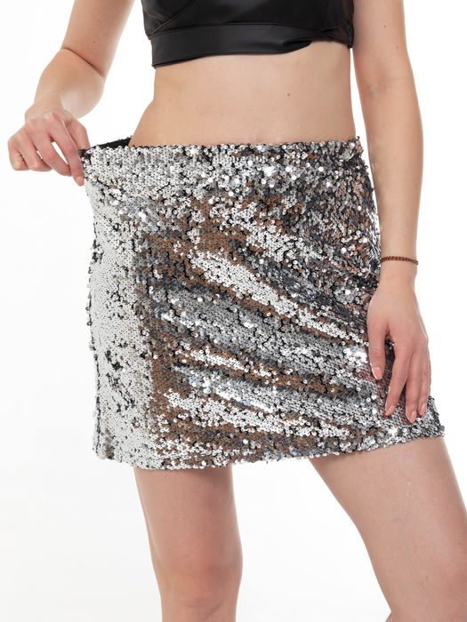 Юбка с пайетками мини Оптом