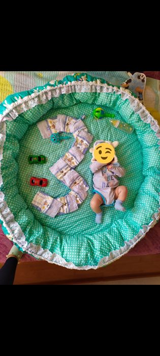 Продам кокон + бортики для манежа