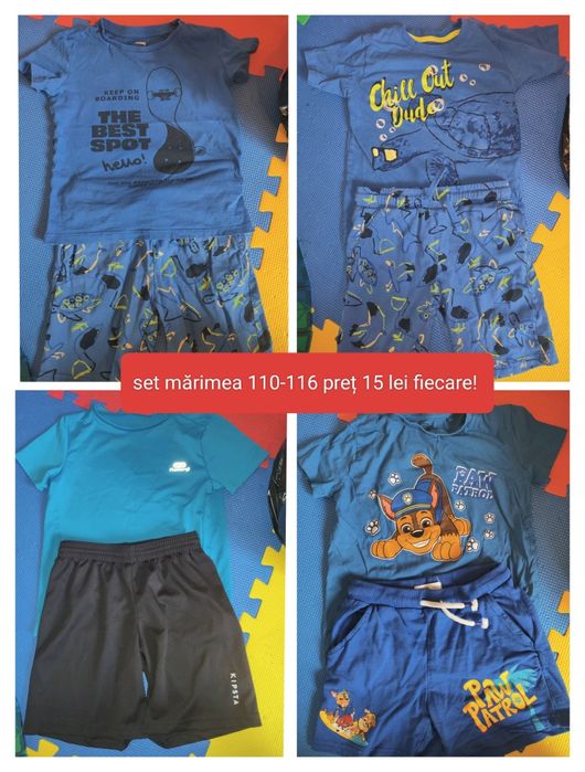 Tricouri și pantaloni scurți mărimea 110-116