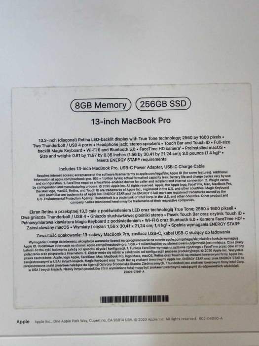 Apple MacBook Pro 13” M1 2020 / 8GB / 256GB / Space Gray / Impecabil / Full Box