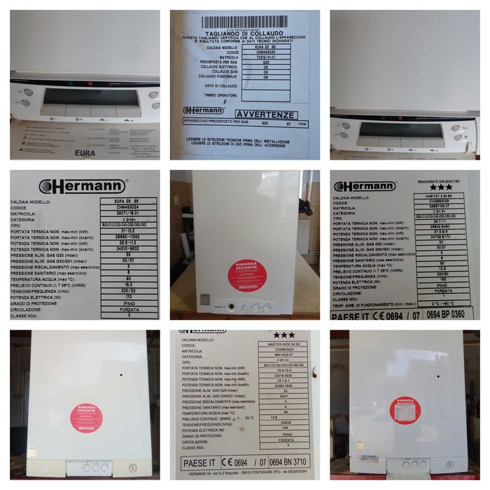 Depozit piese s.h. centrale  HERMANN diverse modele.
