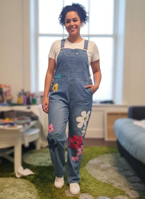 Salopeta jeans 2XL