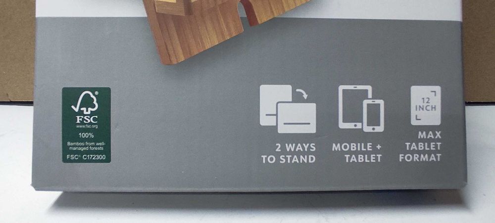 Бамбукова еко стойка за таблет, нова