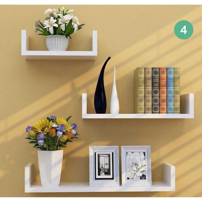 Полка настенная для книг ифото навесная декоративная полки парящие 3шт