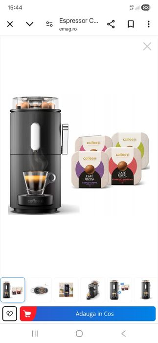 Aparat de cafea cu boabe rotunde