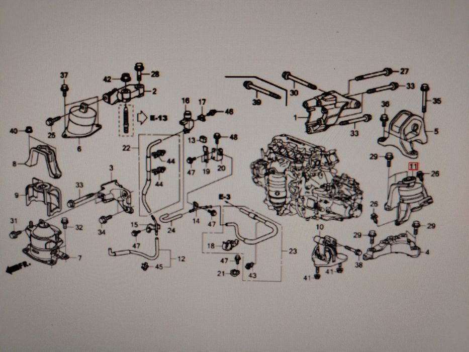 Tampon motor Honda Accord VIII (CU )