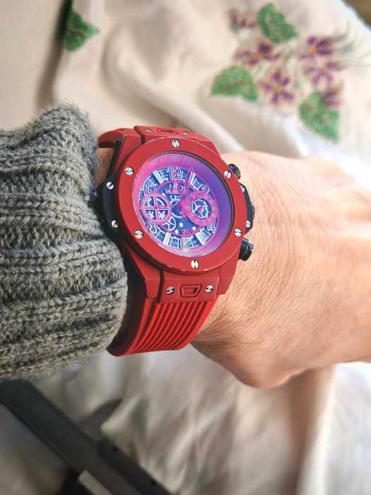 Рядък Модел Ръчен Мъжки Часовник HUBLOT Red Magic 50 mm