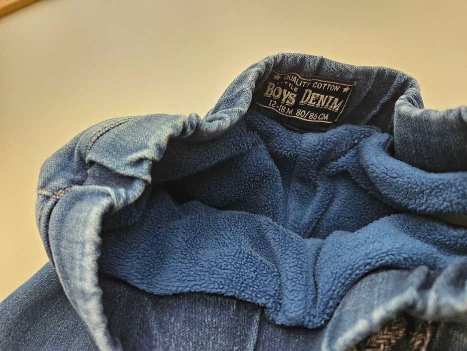 Подплатени дънки за бебе 80-86см /12-18м/