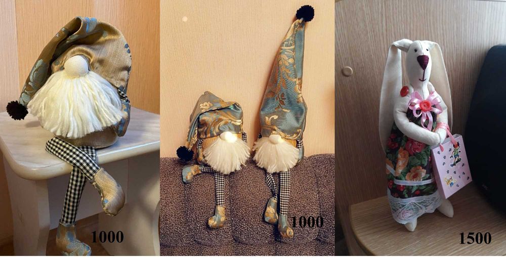 Скандинавские гномики и кукла тильда ручной работы в подарок.