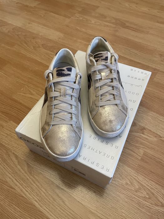 GEOX RESPIRA NOU pantofi sport dama nr 38 piele naturala, animal print