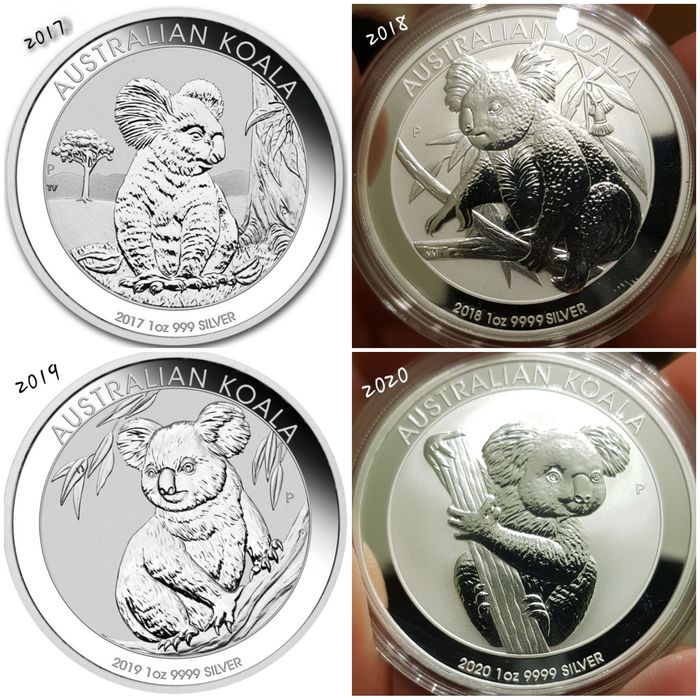 Koala 2009 - 2025 monede lingou argint 999