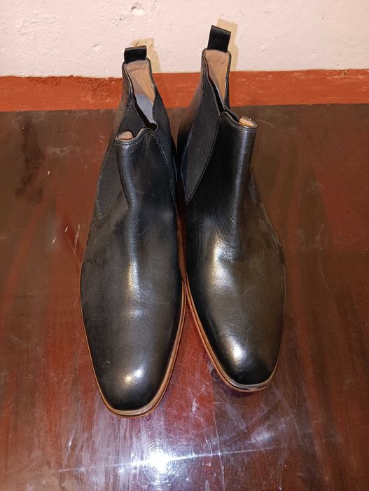 Ghete negre din piele pentru bărbați Aiden&Mason, marimea 44