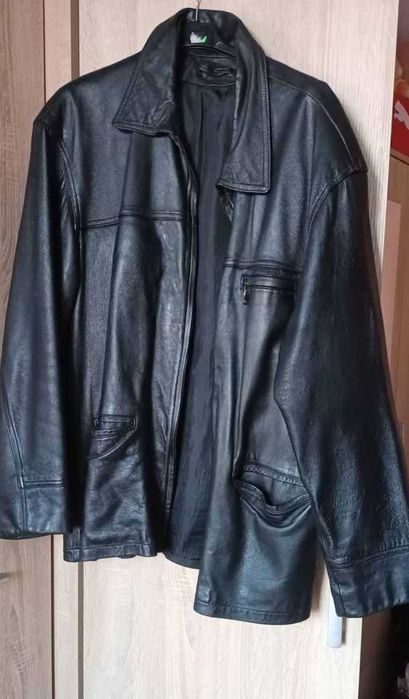 Geaca  barbatesca de piele facuta la comanda marime xxl 52-54