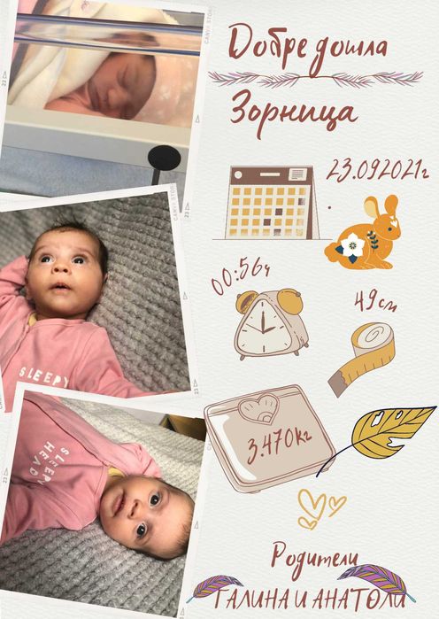 Бебешки визитки,Картички и др