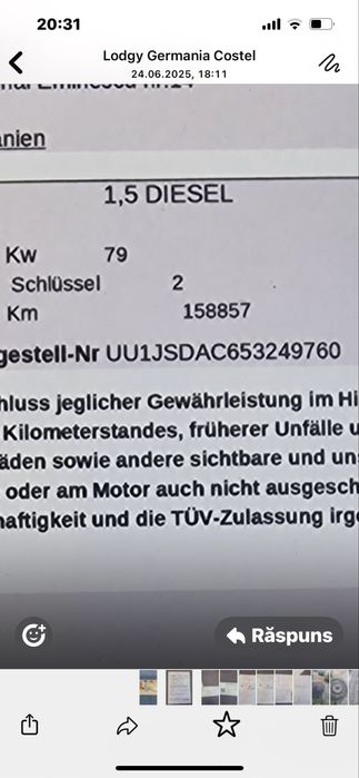 Vand Dacia Lodgy Celebration 1.5 dci 2015