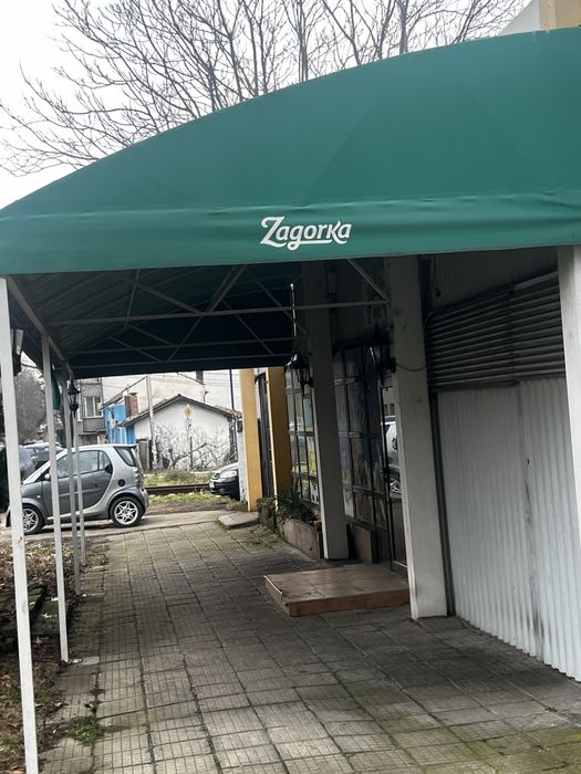 Метален навес с винилово покривало