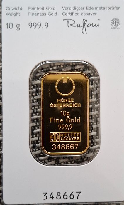 Lingou aur 24 k Múnze Österreich