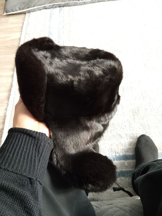 Норковая шапка ушанка