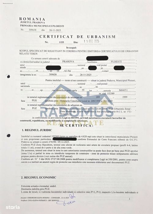 Oportunitate de investiție – Teren intravilan Ploiești