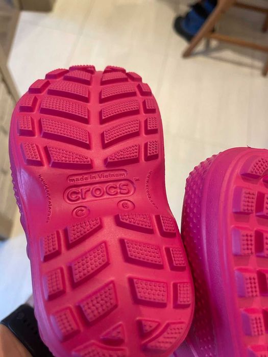 Crocs rain boots candy pink, размер 22-23 (неносени)