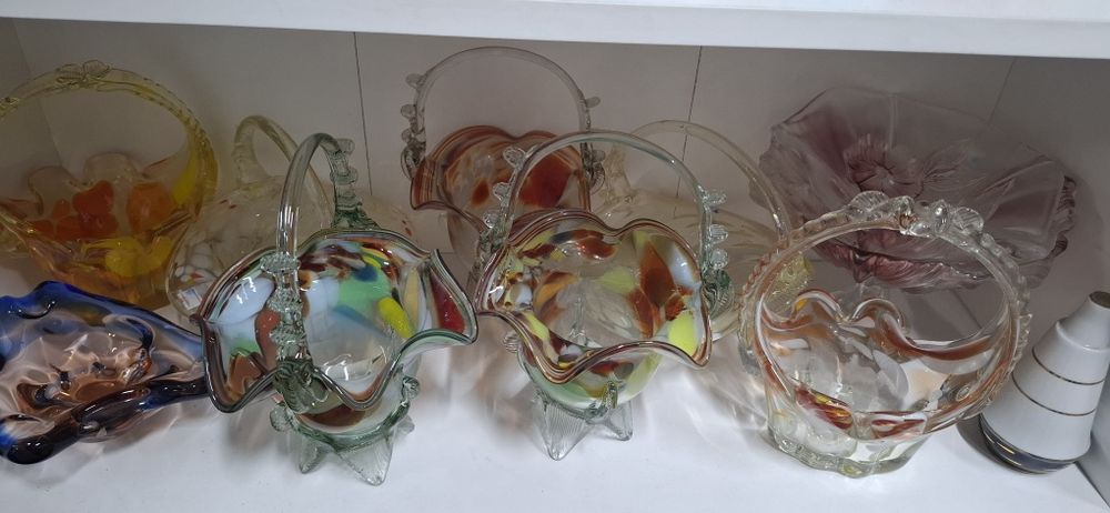 Вазы Богемия ,хрусталь ,латунь, времён СССР