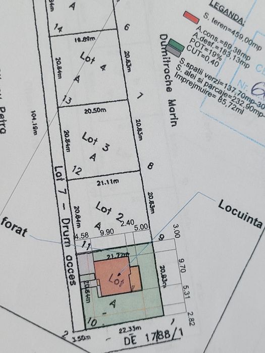 Teren de vânzare str. Rubinului