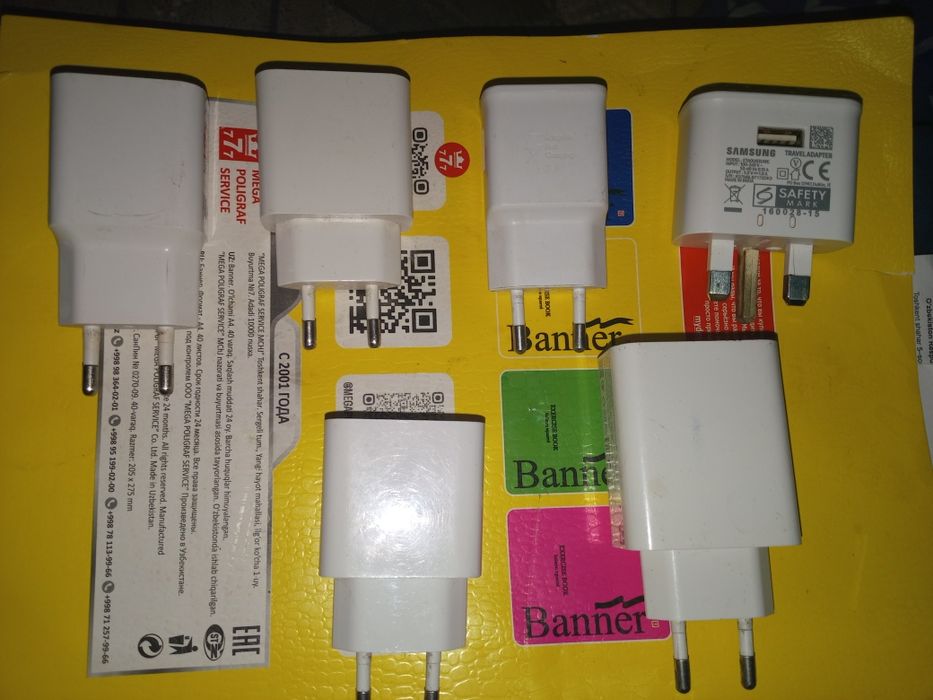 6 ta original zaryadkala Xiaomi va samsung