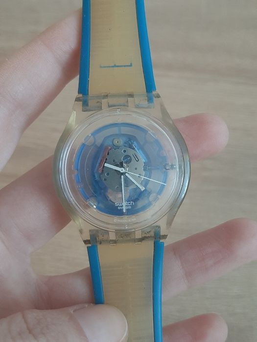 Ceas Swatch Jelly Blue – Model Transparent Skeleton (Swiss Made)