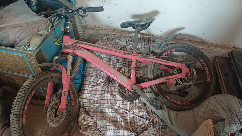 велосипед, розовый