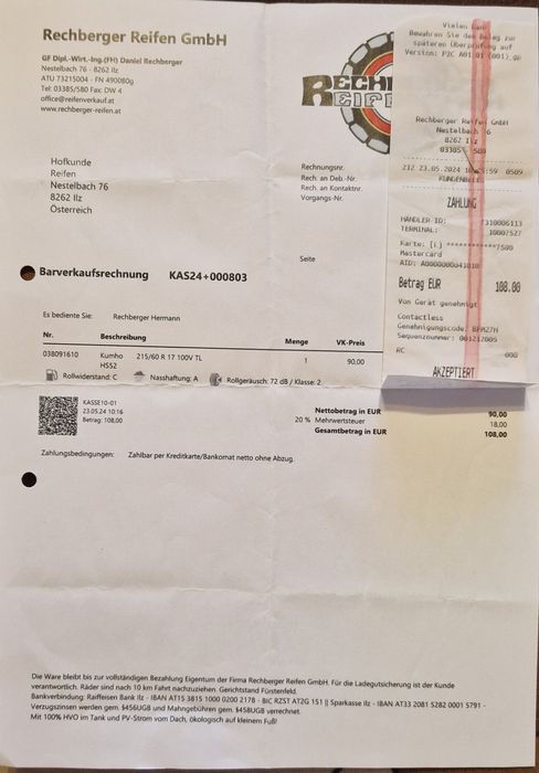 Cauciuc 215/60 R17  vara aproape nefolosit