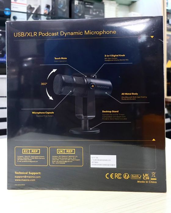 Микрофон Maono pd400x для подкаста usb/xlr