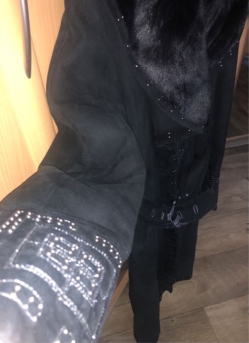 Продам дубленку, чёрная, натуральная