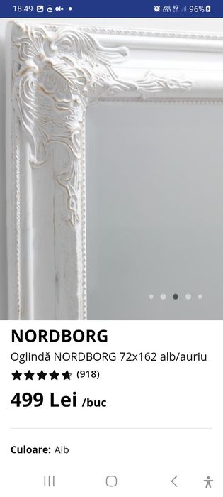 Vand 2 oglinzi 72/162 cm