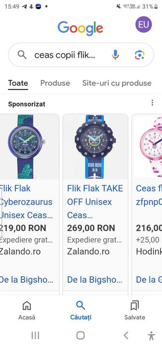 Ceas FlikFlak original pt baieti