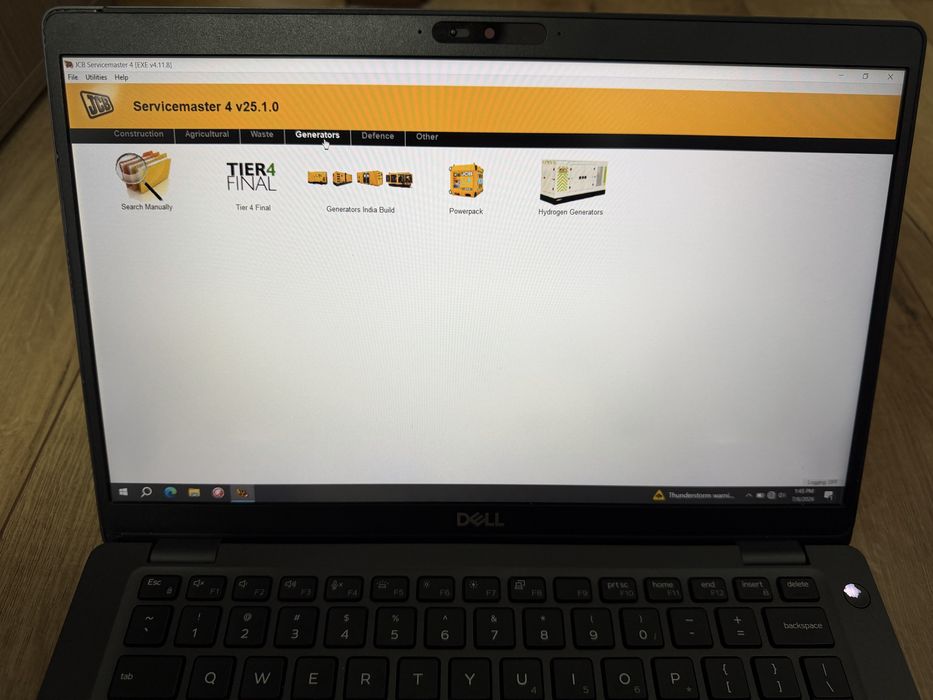 Tester/Diagnoza dedicata JCB cu laptop Dell 5400 cu softurile instalate
