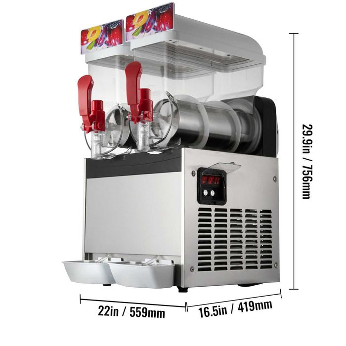 Нова Машина Скрежина 2x15л 500w Слуш машина