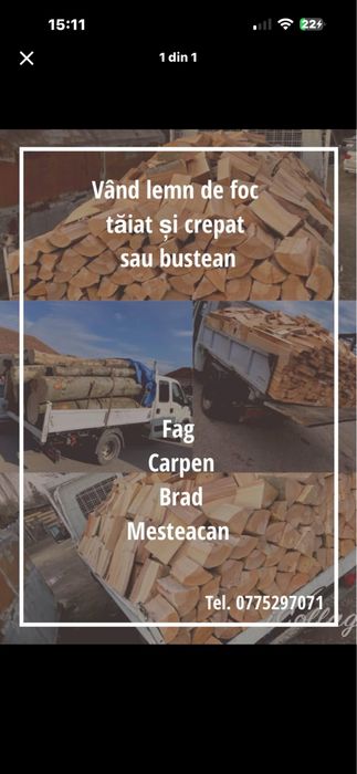 Lemn de foc taiat-crepat sau bustean