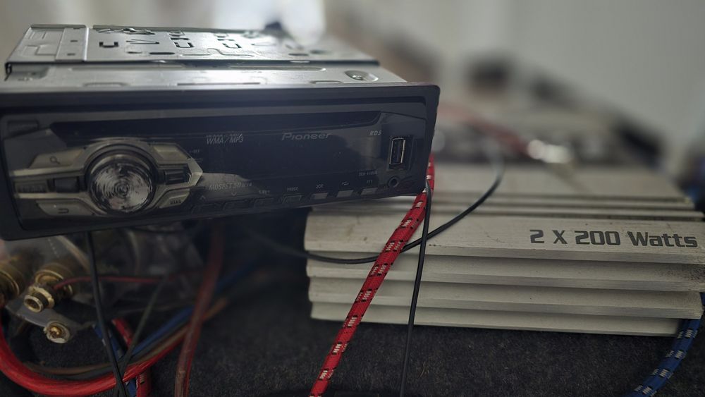 Vânt subwoofer pioneer + Casetofon   pioneer cu usb