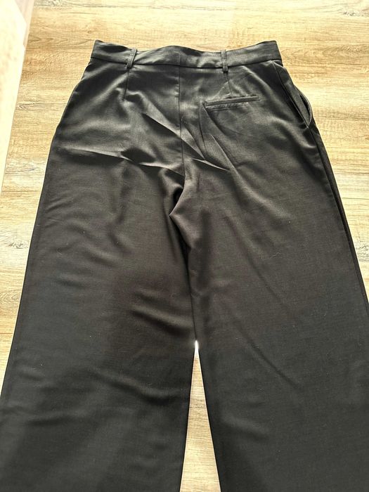 Брюки палаццо жен Zara черн, размер L (48)
