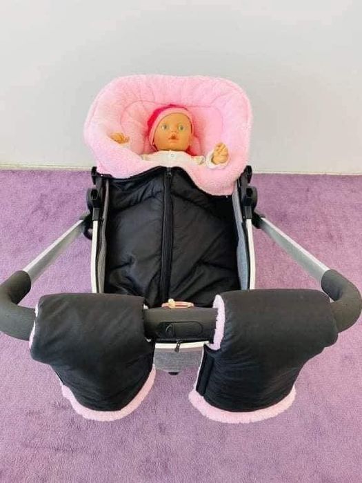 Зимен спален чувал за количка с ръкавици + подарък лятна подложка