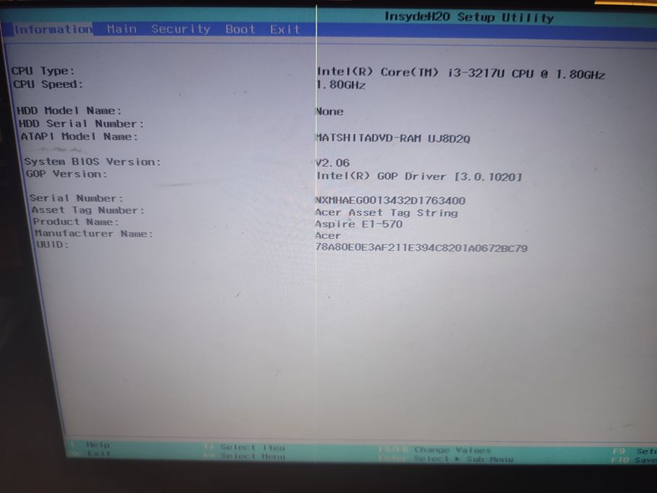 Placa de baza laptop Acer Aspire E1-570 - i3-3217u - Funcțională