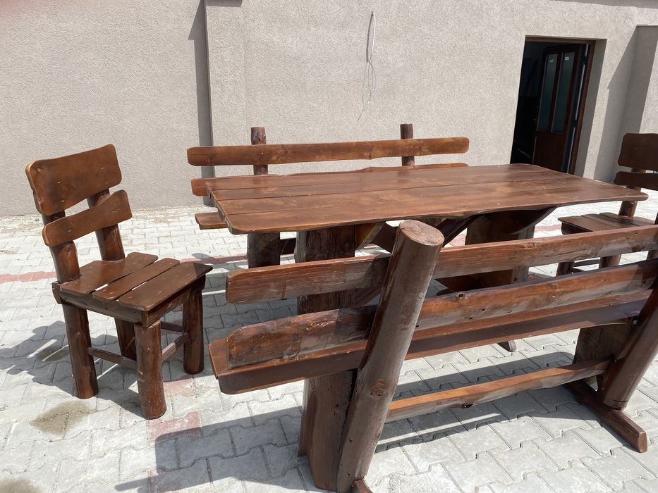 Set terasă lemn masiv